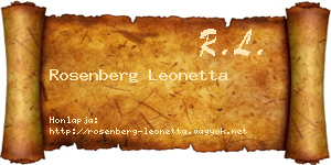 Rosenberg Leonetta névjegykártya